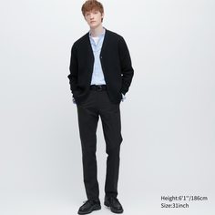 Брюки мужские UNIQLO 455487COL09 черные 40/34 (доставка из-за рубежа)