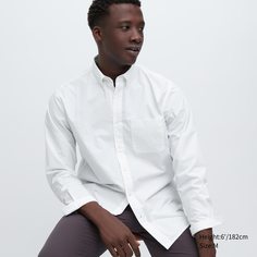 Рубашка мужская UNIQLO 456657COL00 белая 3XL (доставка из-за рубежа)