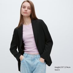 Пиджак женский UNIQLO 456073COL09 черный 2XL (доставка из-за рубежа)