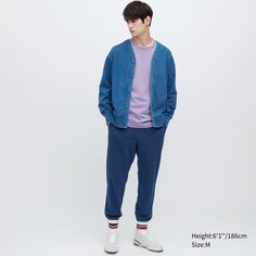 Спортивные брюки мужские UNIQLO 458036COL68 синие M (доставка из-за рубежа)