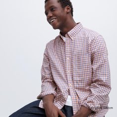 Рубашка мужская UNIQLO 456650COL12 розовая 2XL (доставка из-за рубежа)