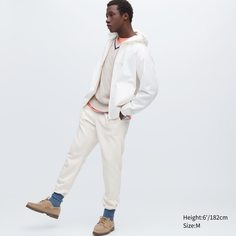 Спортивные брюки мужские UNIQLO 458036COL01 белые 2XL (доставка из-за рубежа)