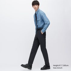 Брюки мужские UNIQLO 455486COL69 синие 28/34 (доставка из-за рубежа)