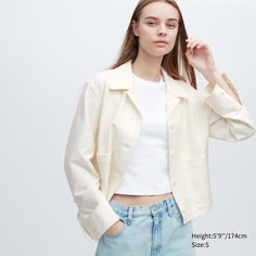 Жакет женский UNIQLO 456089COL01 белый L (доставка из-за рубежа)