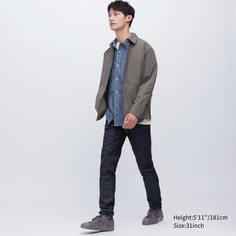 Джинсы мужские UNIQLO 455472COL68 синие 35/34 (доставка из-за рубежа)