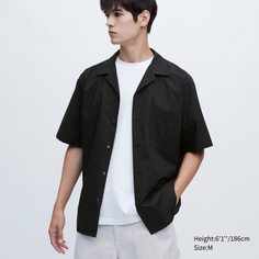 Рубашка мужская UNIQLO 455969COL09 черная 2XL (доставка из-за рубежа)