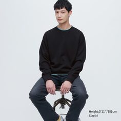 Свитшот мужской UNIQLO 455394COL09 черный 2XL (доставка из-за рубежа)