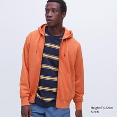 Толстовка мужская UNIQLO 455400COL23 оранжевая M (доставка из-за рубежа)