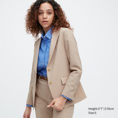 Пиджак женский UNIQLO 456073COL32 бежевый M (доставка из-за рубежа)