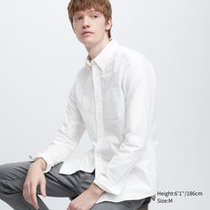 Рубашка мужская UNIQLO 456630COL01 белая XL (доставка из-за рубежа)