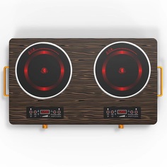 Настольная электрическая плита плитка CROUN-4400W коричневая No Brand