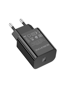 Сетевое зарядное устройство Borofone BA65A 1xUSB Type-C 3 А черный