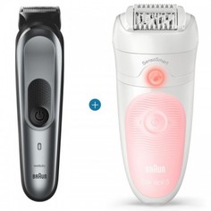 Триммер Brain MGK7221 + Эпилятор Braun S5 SE 5-516 FLMG белый, черный