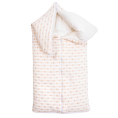 Конверт-одеяло для новорожденных Baby Nice Сердечки от 0-6 мес, хлопок 100%, бежевый
