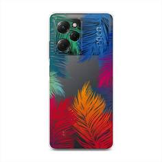 Чехол Awog на Poco X5 Pro 5G "Рамка из перьев"