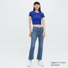 Джинсы женские UNIQLO 454352COL66 синие 30 (доставка из-за рубежа)