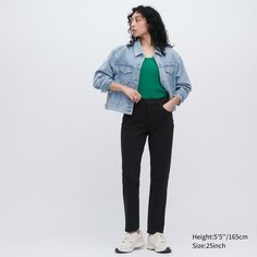 Джинсы женские UNIQLO 454358COL09 черные 30 (доставка из-за рубежа)