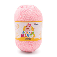 Пряжа Astra Premium Детская Мечта, 90г, 360м (100% акрил) (180 светлая бегония), 3 мотка