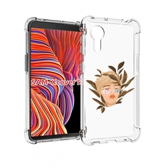 Чехол MyPads лицо-с-патчами для Samsung Galaxy Xcover 5