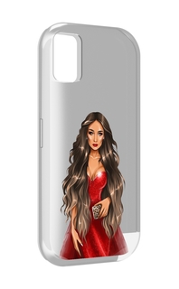 Чехол MyPads девушка-в-вечернем-платье женский для UMIDIGI A11