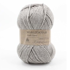 Пряжа Пехорка Молодёжная, 200г, 280м (высокообъемный акрил) (371 серый), 5 мотков