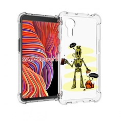 Чехол MyPads прикольный робот для Samsung Galaxy Xcover 5