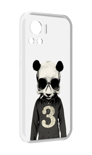 Чехол MyPads Панда-в-костюме для Motorola Edge 30 Ultra