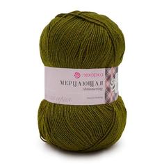 Пряжа Пехорка Мерцающая, 100г, 430м (акрил, метанит) (32 табак), 5 мотков