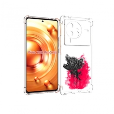 Чехол MyPads медведь в дымке для Vivo X80 Pro
