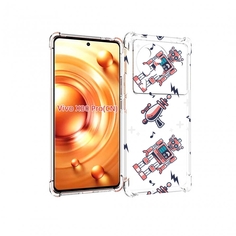 Чехол MyPads мини-роботы для Vivo X80 PRO