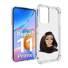 Чехол MyPads девушка-в-золотой-маске для Xiaomi Redmi 11 Prime 4G