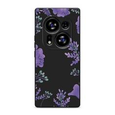 Чехол Awog на Tecno Phantom X2/X2 Pro "Сиреневая цветочная рамка"