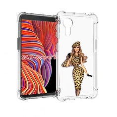 Чехол MyPads леопардовое платье женский для Samsung Galaxy Xcover 5