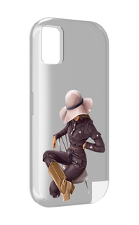 Чехол MyPads загадочная-девушка-в-костюме женский для UMIDIGI A11