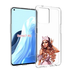 Чехол MyPads девушка-с-маской-для-сна женский для OPPO RENO 7 4G