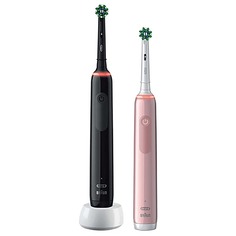 Электрическая зубная щетка Braun Oral-B 3900 Duo розовая, черная