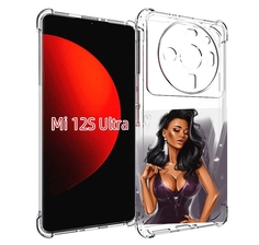 Чехол MyPads нарисованная-девушка-в-фиолетовом-платье женский для Xiaomi 12S Ultra