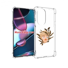 Чехол MyPads лицо-с-патчами для Motorola Moto Edge X30