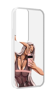 Чехол MyPads девушка-в-прозрачной-одежде для Tecno Pova Neo 2