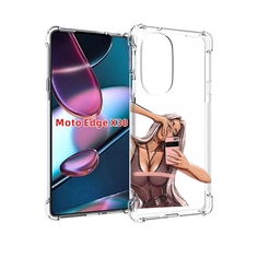 Чехол MyPads девушка-в-прозрачной-одежде для Motorola Moto Edge X30