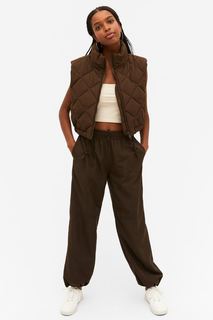 Утепленный жилет женский Monki 1004723005 коричневый XS (доставка из-за рубежа)