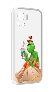 Чехол MyPads Гринч-в-платье для Motorola Edge 30 Ultra