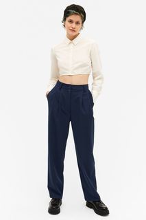 Брюки женские Monki 1000076008 синие 34 (доставка из-за рубежа)