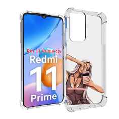 Чехол MyPads девушка-в-прозрачной-одежде для Xiaomi Redmi 11 Prime 4G