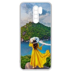 Чехол-накладка Krutoff Clear Case Платье летнее женское для Xiaomi Redmi 9