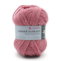 Пряжа Пехорка Зимний вариант, 100г, 100м (шерсть, акрил) (85-Розовая дымка), 10 мотков