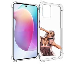 Чехол MyPads девушка-в-прозрачной-одежде для Motorola Edge 30 Neo