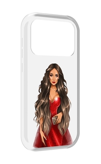 Чехол MyPads девушка-в-вечернем-платье женский для Oukitel F150 Air1 Pro / F150 Air1