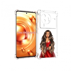 Чехол MyPads девушка-в-вечернем-платье женский для Vivo X80 Pro