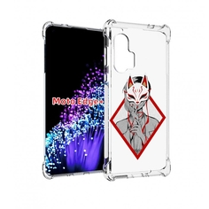 Чехол MyPads девушка в маске япония для Motorola Edge+ Plus